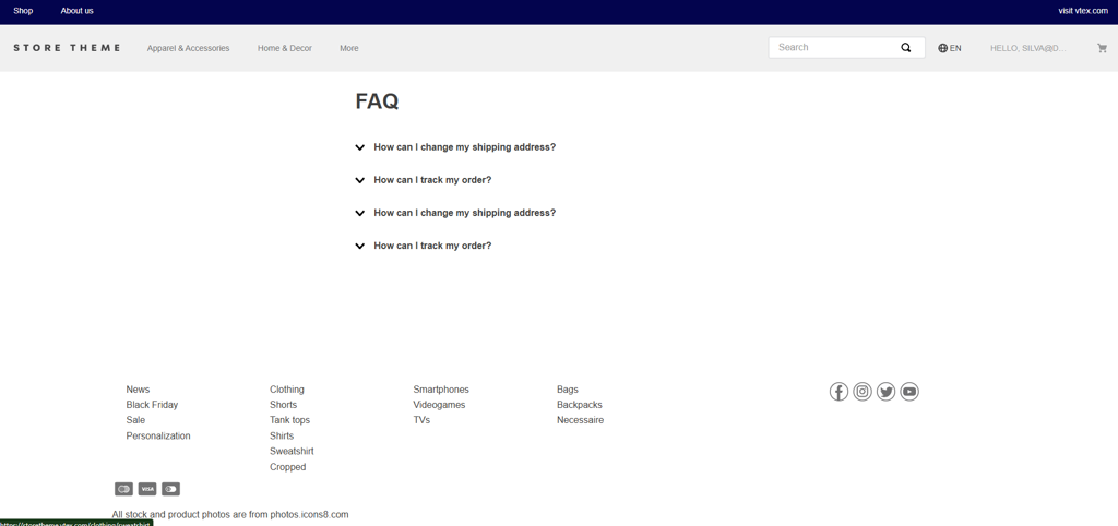 Páginas Institucionais